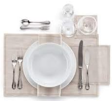 MY DRAP Washable and Reuseable Cloth Placemat - 17.7 x 12.6 in (12 Per Roll, Linen Natural)