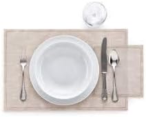 MY DRAP Washable and Reuseable Cloth Placemat - 17.7 x 12.6 in (12 Per Roll, Linen Natural)