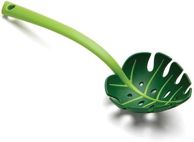 Creative green leaf-shaped spoons, Monstera leaf-shaped spoons (pack of 2)