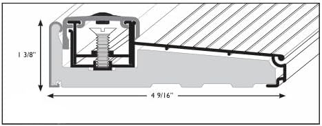 Adjustable Aluminum Threshold – Extra Short Width with Hidden Screws, Adapts to Any Height, Heavy-Duty for Residential & Commercial Use, Available in Multiple Sizes (Mill Finish, 48 inch)