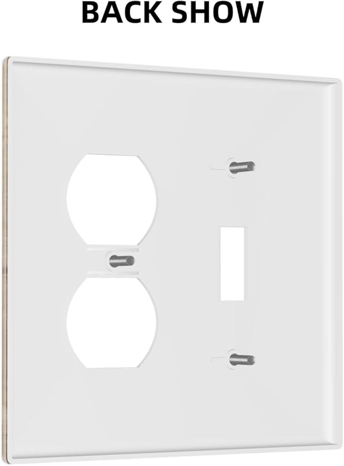 Rustic Brown Wood Splicing Vintage Dark Oak Print Wallplates 1 Toggle 1 Duplex Switch Plate Electrical GFCI Faceplate Decorative Light Switch Covers for Farmhouse Home Decor