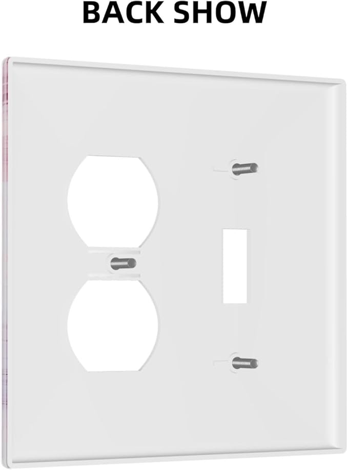 Wallplates Pink Marble Abstract Purple Gold Texture 1 Toggle 1 Duplex Switch Plate Electrical GFCI Faceplate Decorative Light Switch Covers for Bathroom living Room Decor