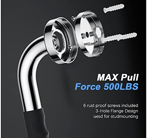12 Inch Anti-Slip Shower Grab Bars w/Rubber Grip - 1" Diameter, iMomwee Chrome SUS304 Stainless Steel Bathroom Grab Bar Handle, Safety Balance Handrail for Wall, Handicap Elderly Assist Bath Handle