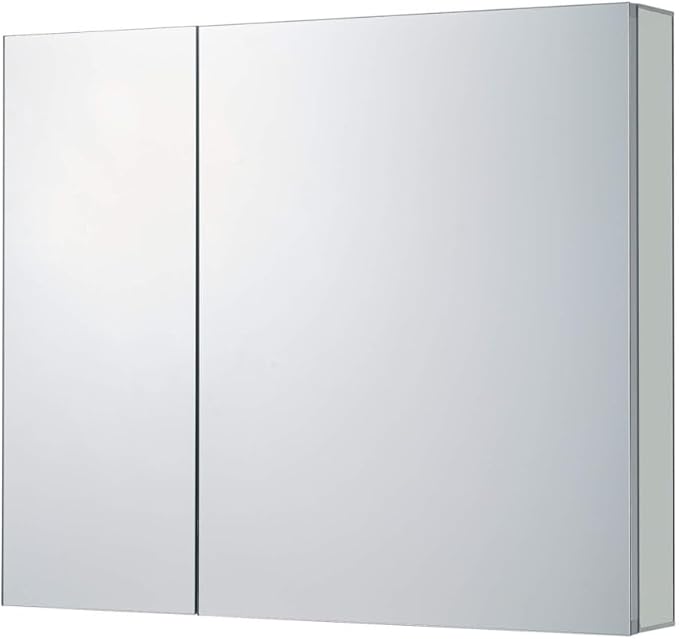 Fine Fixtures Bathroom Medicine Cabinet, Aluminum, Recessed/Surface Mount, 36" x 30", Right/Left Hinged, Mirrored Interior