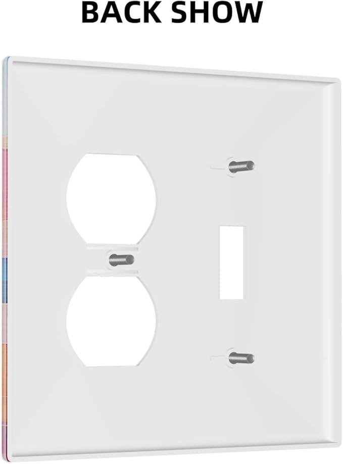 Wallplates Multicoloured Modern Watercolor Oil Painting 1 Toggle 1 Duplex Switch Plate Electrical GFCI Faceplate Decorative Light Switch Covers for living Room Bedroom Decor