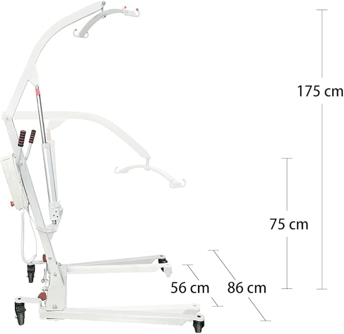 Patient Lift for Home use, Patient Lift Transfer Chair with Full Body Sling, Rechargeable Lift Elderly from Floor, 400lbs Weight Capacity, Ultra-Quiet Motor, Easy Disassemble