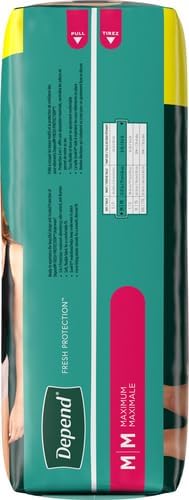 Depend Incontinence Underwear for Women, Medium, 60 Count | Maximum Protection | Blush | Disposable