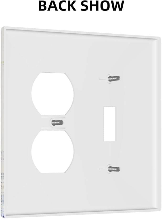 Nautical Sailboat Lighthouse Compass Anchor Decorative Light Switch Cover Plate 1 Toggle/1 Duplex Outlet Covers 2 Gang Combo Gfci Wall Plate Electrical Receptacle Switchplate for Bedroom Decor