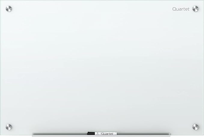 Quartet Dry Erase Board, Magnetic Whiteboard 96"W x 48"H, Glass Board for Wall, Infinity, White (G9648NMW)