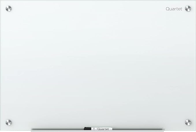 Quartet Dry Erase Board, Magnetic Whiteboard 96"W x 48"H, Glass Board for Wall, Infinity, White (G9648NMW)