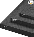American Floor Mats - Heavy Duty Stall Tiles - Stable/Horse Tiles - Thick, Durable Rubber Flooring Solid Black 3/8" Thick Expansion Set