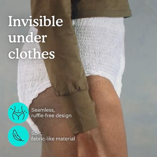 Because Overnight Absorbency Pull Ups - Adult Disposable Incontinence Underwear, Extra Absorbent Nighttime Briefs for Men and Women, White, XLarge, 80 Count (4 Packs of 20)