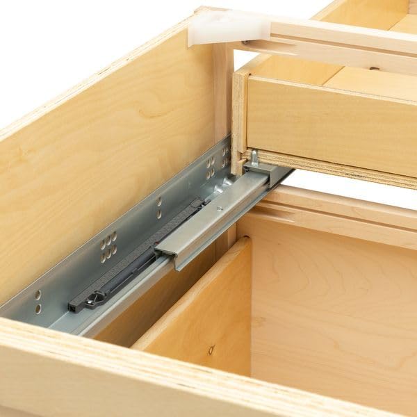 Quicklock RTA (Ready-to-Assemble) | Base Kitchen Cabinets - Shaker Style | Made in America (Raw Maple, 21" Wx34.5 Hx24 D Base)