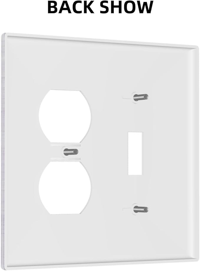 Decorative Light Switch Cover Plate 3d Purple Tree 2 Gang Outlet Covers 1 Toggle 1 Duplex Wall Plate Decorate Electrical Switch Plate Covers for Bedroom Bathroom Decor