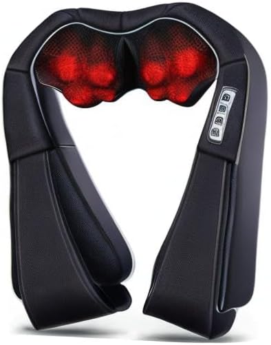 VIKTOR JURGEN Christmas Gifts for Women & Men, Shiatsu Neck and Shoulder Massager with Heat Deep Tissue Kneading Sports Recovery Massagers for Back, Foot, Relaxation Gifts for Wife, Husband, Him, Her