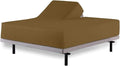 Top Split Queen Fitted Sheet Only for Adjustable beds, Split Down 34 inches from The Top, 600 Thread Count 100% Cotton Half Split Flex Head Fitted Sheet for Sleep Number Beds, Taupe