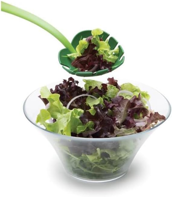 Creative green leaf-shaped spoons, Monstera leaf-shaped spoons (pack of 2)