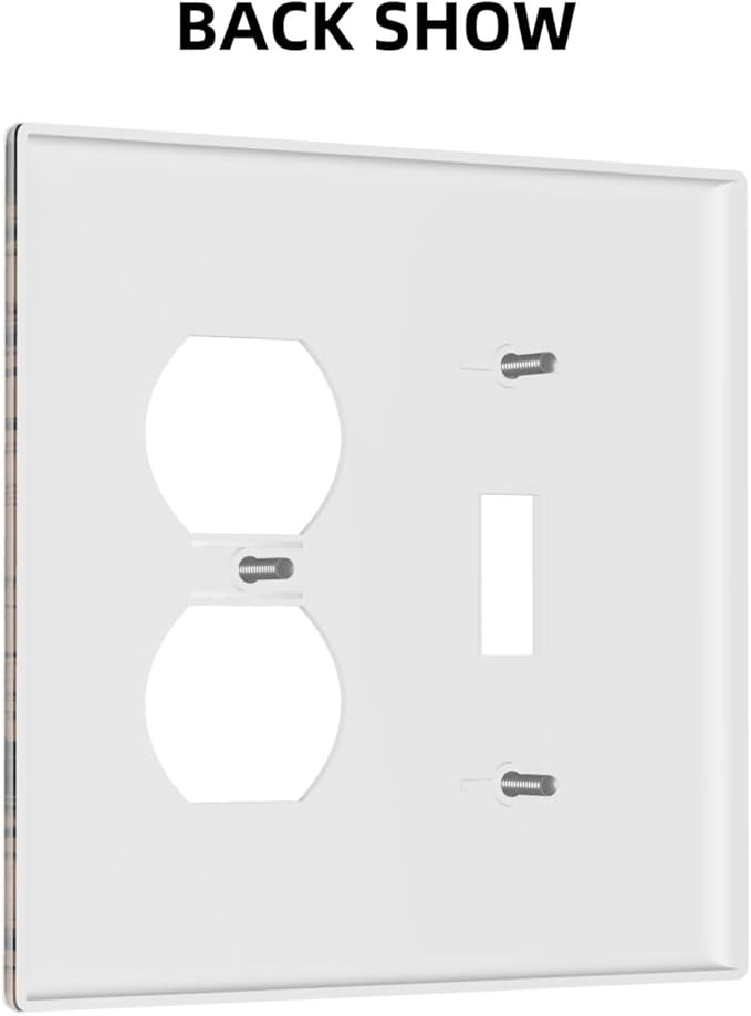 Decorative Outlet Covers Vintage Floral Botanical Brown Background 2 Gang Duplex Light Switch Cover Plate Gfci Wall Plate Plug Switch Plate Covers for Bathroom Bedroom Decor