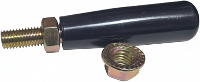 Revolving Handle M12 * P 1.75mm, L- 4.72" Knob Grip+ Added Double Nut, Metric Thread, Swivel Handwheel with Fixing Nut, Ready to use Immediately, Even Without Screw or tap Tools