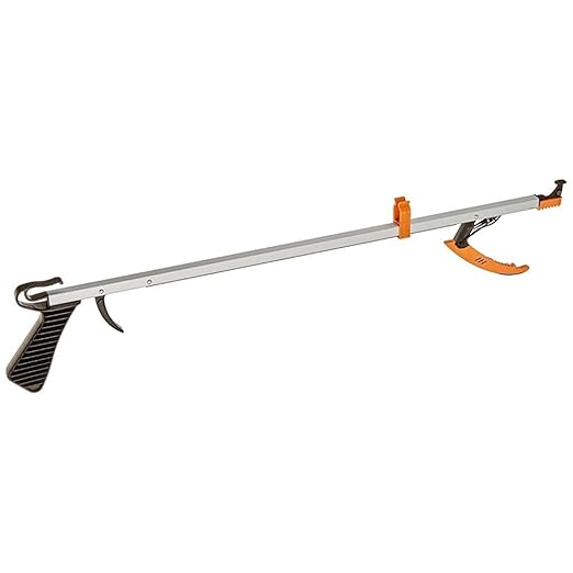 Sammons Preston Easireach II Reacher, Compact 15" Ergonomic Reaching Aid with Magnet, Portable 4.9 oz. Magnetic Grabber Tool & Reaching Claw, Aluminum Trash Pickup, Lightbulb Remover, & Garden Nabber