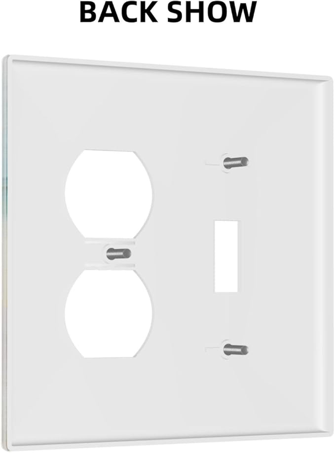 Decorative Light Switch Cover Plate Beach Chair Seascape Blue Ocean Modern Coastal 2 Gang Outlet Covers 1 Toggle 1 Duplex Wall Plate Decorate Electrical Switch Plate Covers for Bathroom Home