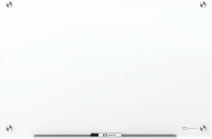 Quartet Dry Erase Board, Magnetic Whiteboard 8' x 4', Glass Board for Wall, Infinity, Brilliance White (G29648W)