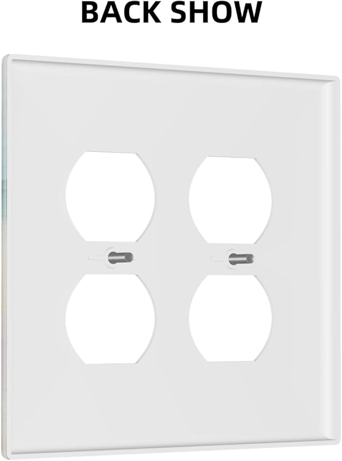 Decorative Light Switch Cover Plate Beach Chair Seascape Blue Ocean Modern Coastal 2 Gang Socket Covers Double Duplex Wallplates Switch Plates and Outlet Covers for Bathroom Home Decor