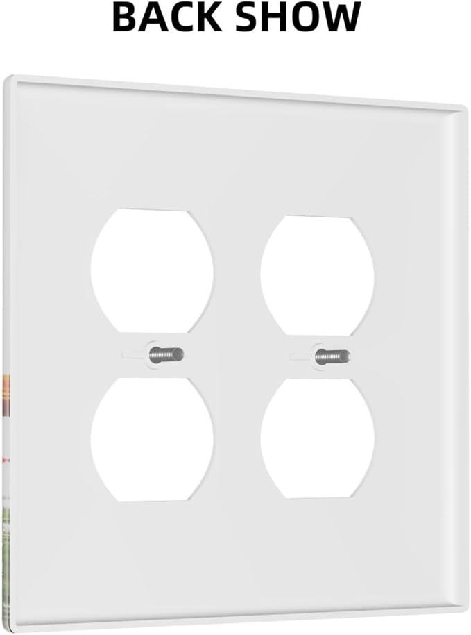 Outlet Covers Colorful Wildflowers Plant Floral Daisy 2 Gang Double Duplex Decorative Light Switch Covers Electrical Wallplates Socket Faceplate For Bed Room Living Room Decor
