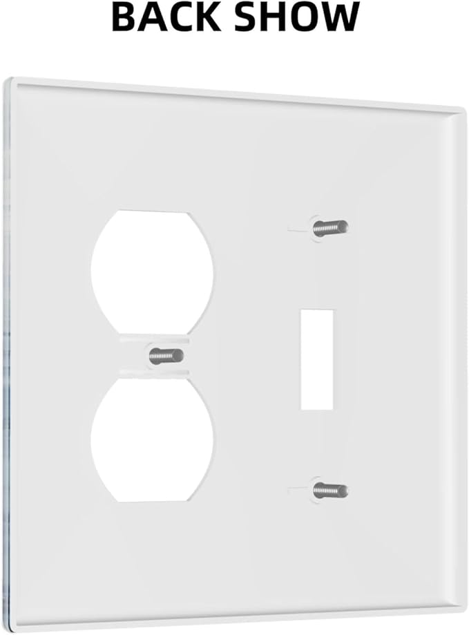 Light Blue Marble Texture Abstract Print Wallplates 1 Toggle 1 Duplex Switch Plate Electrical GFCI Faceplate Decorative Light Switch Covers for Bathroom Kitchen Home Decor
