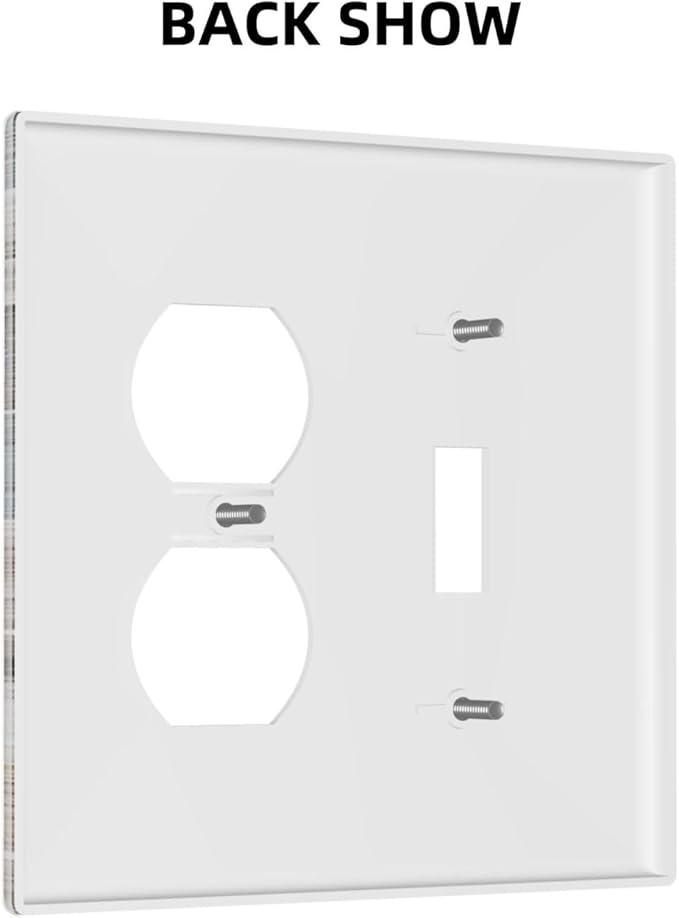 Teal Flora Flowers and Butterfly Wooden Style Decorative Light Switch Cover Plate 1 Toggle/1 Duplex Outlet Covers 2 Gang Combo Gfci Wall Plate Electrical Receptacle Switchplate Bathroom Decor