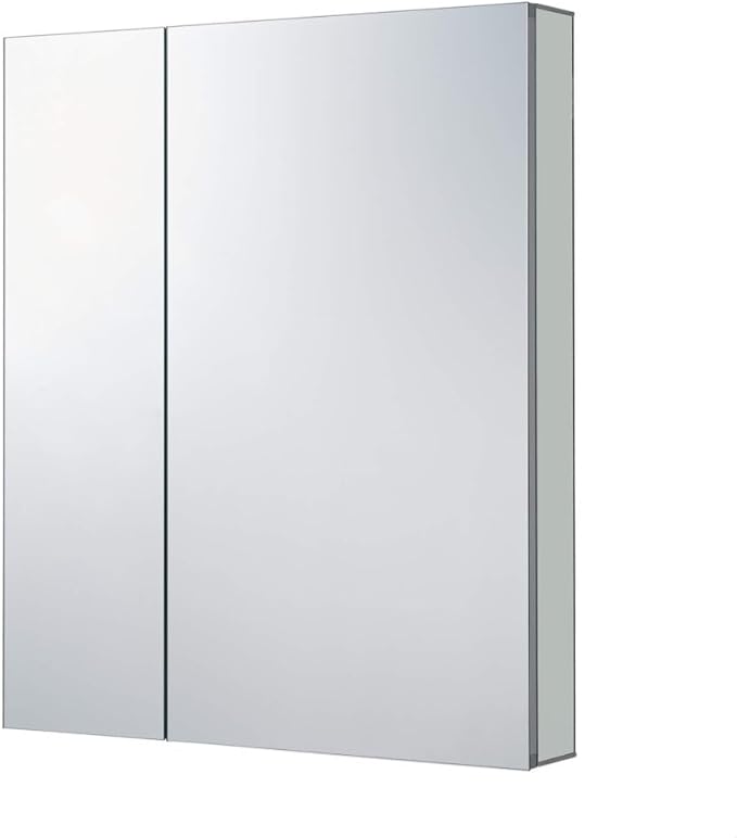 Fine Fixtures Bathroom Medicine Cabinet, Aluminum, Recessed/Surface Mount, 30" x 36", Right/Left Hinged, Mirrored Interior