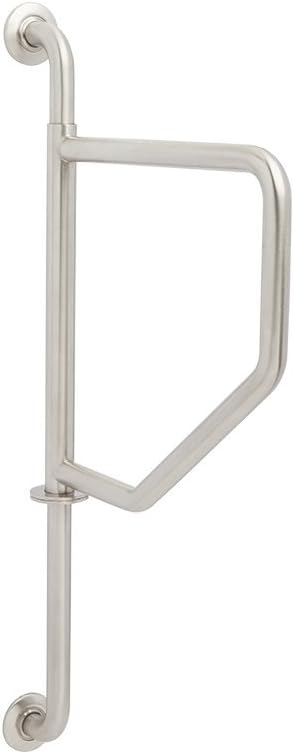 Seachrome Bathroom Grab Bar, Wall to Wall Stainless Steel Swing Away Grab Bar, 1 1/4-Inch Diameter, Handicap Grab Bar, Safety Rail, Polished Stainless (Model: GW-4236-Q-PS)