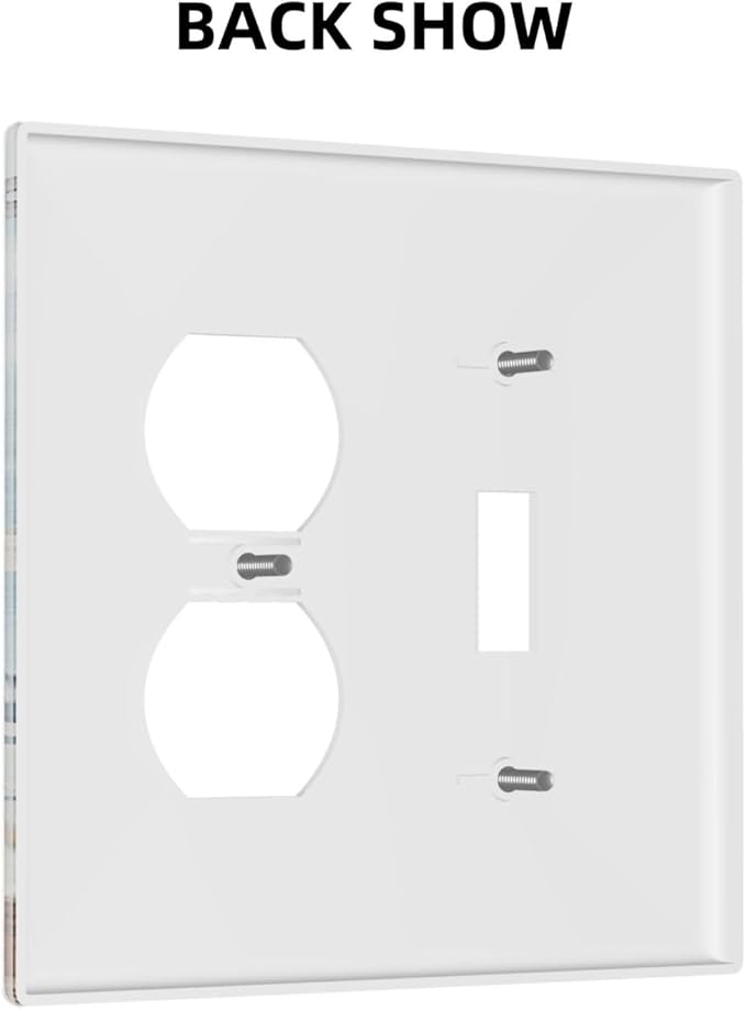 Wallplates Sea Turtle Coral Reef Nauticaltheme 1 Toggle 1 Duplex Switch Plate Electrical GFCI Faceplate Decorative Light Switch Covers for Kids room Bathroom Decor