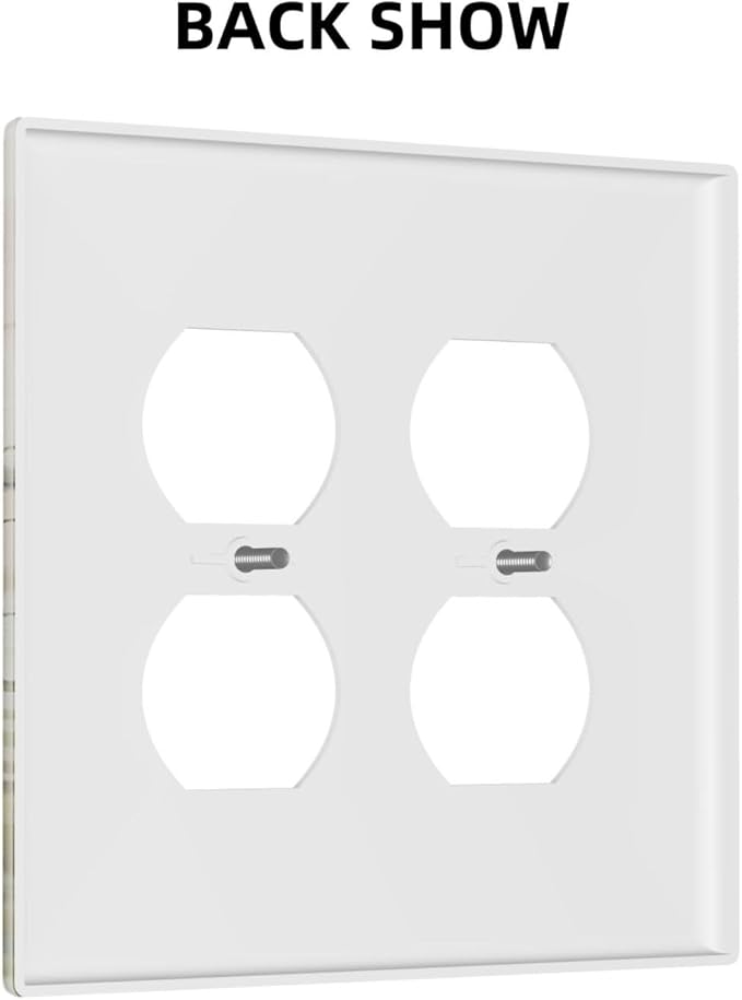 Dandelions Butterflies Watercolor Wildflowers Floral Outlet Covers 2 Gang Double Duplex Decorative Light Switch Covers Electrical Wallplates Socket Faceplate for Bedroom Living Room Decor