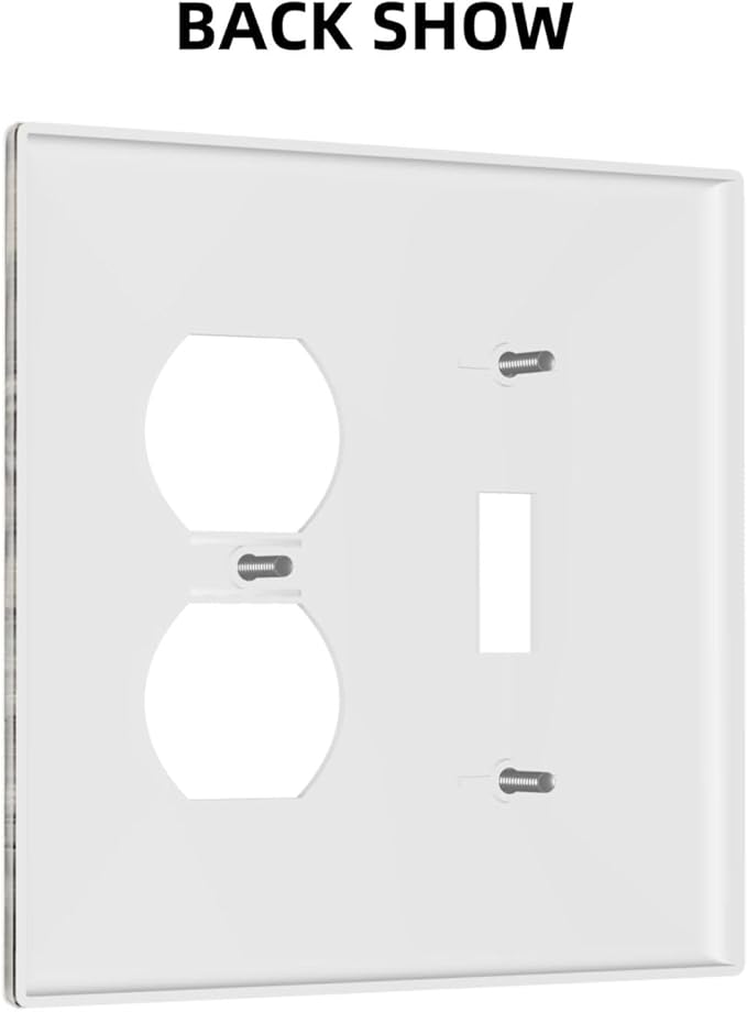 Barn Brown Wood Rustic Weathered Wood Print Wallplates 1 Toggle 1 Duplex Switch Plate Electrical GFCI Faceplate Decorative Light Switch Covers for Farmhouse Home Decor