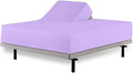 Top Split Queen Fitted Sheet Only for Adjustable beds, Split Down 32 inches from The Top, 600 Thread Count 100% Cotton Half Split Flex Head Fitted Sheet for Sleep Number Beds, Lavender