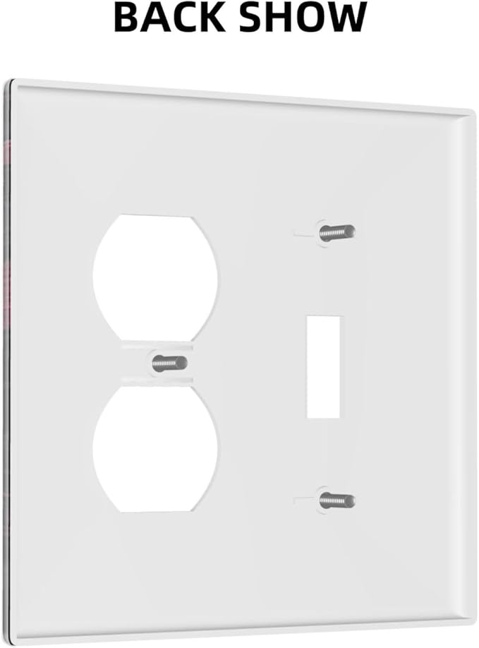 Wallplates Dark Background Red Rose Leaf 1 Toggle 1 Duplex Switch Plate Electrical GFCI Faceplate Decorative Light Switch Covers for Bedroom living Room Decor