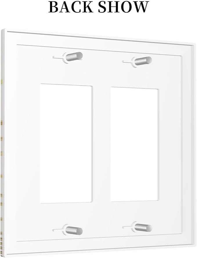 Mid Century Boho Golden Sun Sunrise Sunset Decorative Outlet Covers 2 Gang Double GFCI Rocker Electrical Wall Panels Light Switch Cover Plate for Bed Room Living Room Decor
