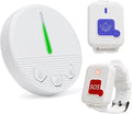 Alert Button for Elderly Wireless Caregiver Pager Life Emergency Nurse Alert System Seniors Patients at Home - 1 Plugin Receiver, 2 Watch Caregiver Call Button Alarm