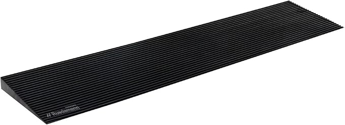 Ruedamann 1.2" Rise Threshold Ramp for Doorways, Sturdy Rubber Threshold Ramp, Non-Slip Power Door Ramps for Wheelchairs is Adjustable and Cuttable for Doorways,Curb, Scooters, Driveways