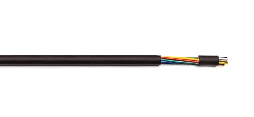 24AWG 8 Conductor Wire Cable (UL2464) - High Flexible Tinned Copper Unshielded Alarm Security Burglar LED Power - for Low Voltage Installations (Matte Black 50FT)