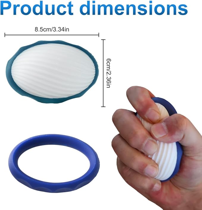 Remedic Hand & Finger Exerciser – Grip Strengthener with 2 Resistance Rings & Training Manual with 30+ Exercises – Strengthens Hand Muscles, Joints & Tendons for Rehab, Therapy & Training