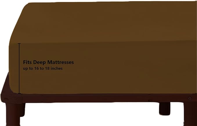 Top Split Queen Fitted Sheet Only for Adjustable beds, Split Down 28 inches from The Top, 600 Thread Count 100% Cotton Half Split Flex Head Fitted Sheet for Sleep Number Beds, Taupe
