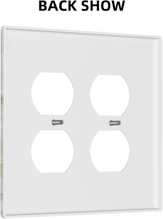 Outlet Covers Beach Ocean Lighthouse Seashells 2 Gang Double Duplex Decorative Light Switch Covers Electrical Wallplates Socket Faceplate For Bed Room Living Room Decor