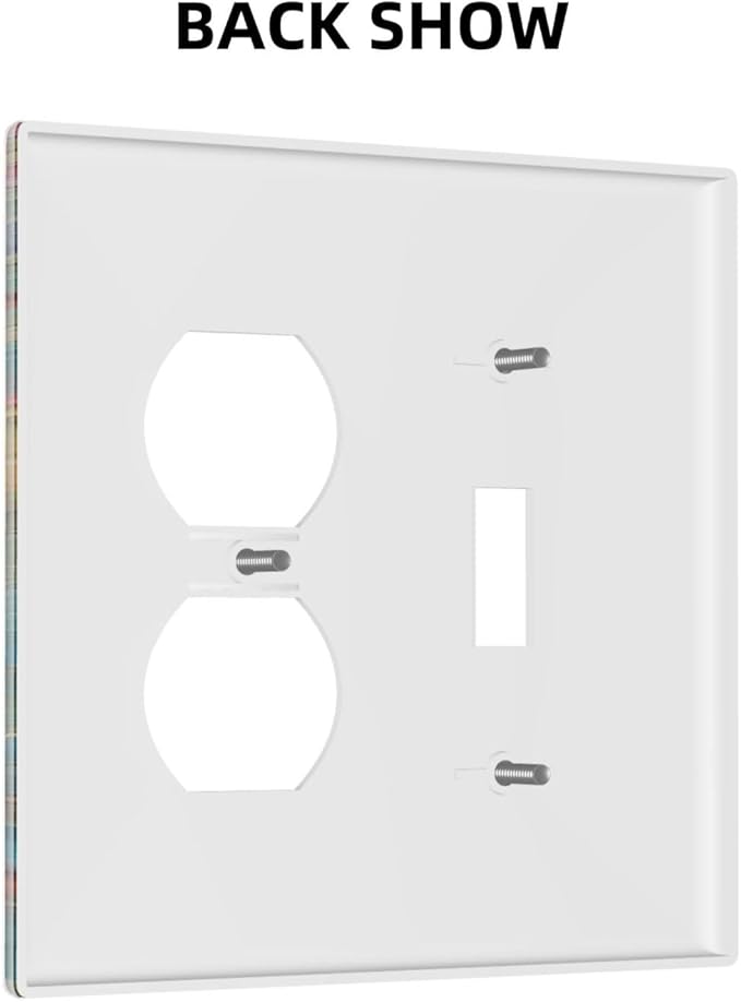 Wallplates Colorful Butterfly Animal Insects Wall Art Abstract 1 Toggle 1 Duplex Switch Plate Electrical GFCI Faceplate Decorative Light Switch Covers for Bedroom Home Decor