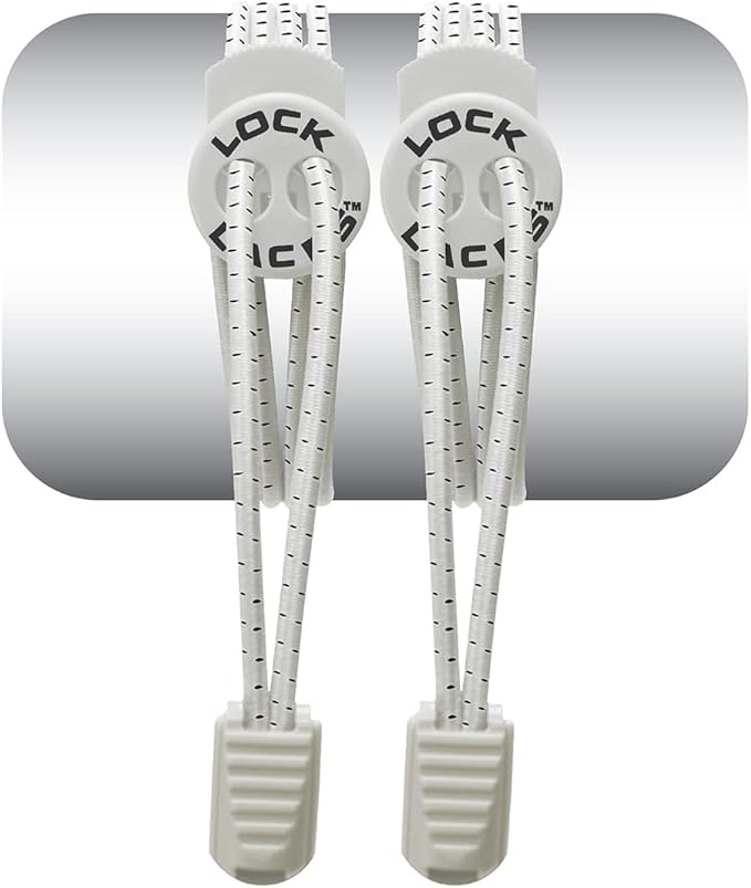 Lock Laces - Elastic No Tie Shoelaces 1 Size Fits All for Kids Adults Tieless Shoe Laces Tennis Shoes Sneakers