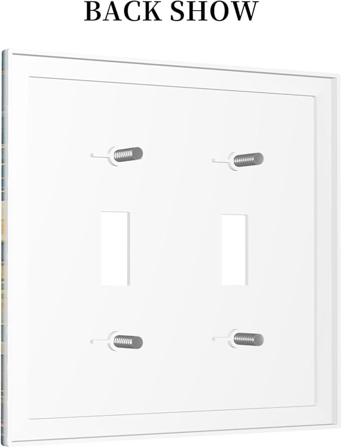 Decorative Switch Plates Fantasy Sea World Sea Turtle Floral Plant 2 Gang Double Toggle Outlet Light Switch Cover Wall Plate Electrical Faceplate for Kids Room Nursery Decor