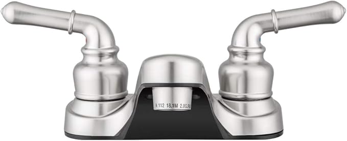 Pacific Bay Lynden Bathroom Sink Faucet - Metallic Plating Over Lightweight ABS Plastic (Brushed Satin Nickel)