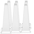 BESEA 6 Pack 36" Bright White Traffic Safety Cones with Weighted Base, High-Visibility Parking Cones for Driveways, Business Parking Lots, Garages, Indoor/Outdoor Use