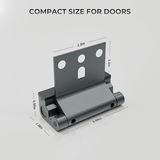 5Pack Home Security Door Reinforcement Lock, Childproof Safety Door Lock Latch Inside Stopper, Add High Security to Prevent Home Unauthorized Entry, Aluminum Construction Finish Grey